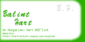 balint hart business card